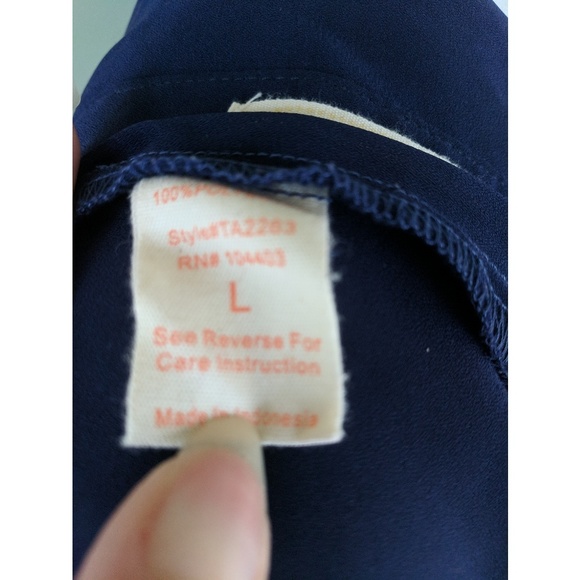 ❗ Last Chance ❗ Sheer Blue Button Up Studded Top - Picture 5 of 5